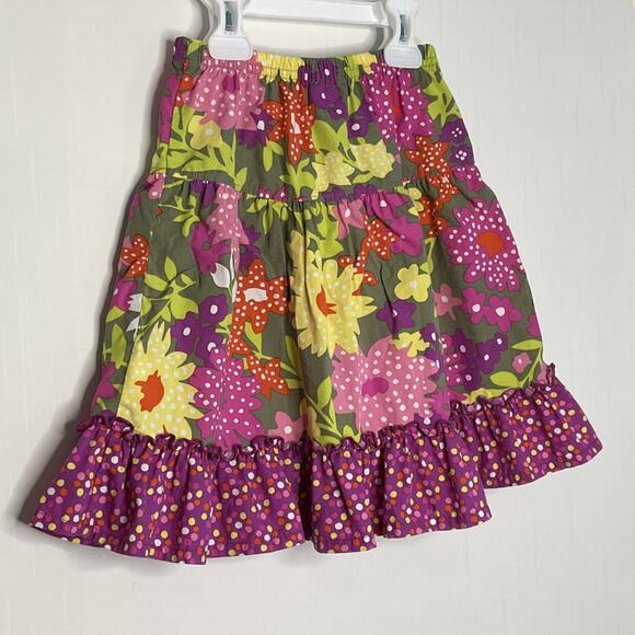 Hanna Andersson Girls Colorful Mixed Print Cotton Skirt Size 5 110cm - Picture 6 of 7